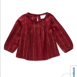 Okie Dokie baby girl’s long sleeve shirt. Size: 9 months.